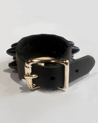 Bracelet En Cuir À Stud Noir BC189UK77