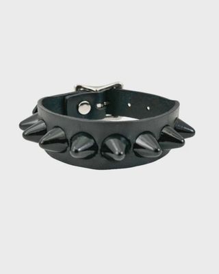 Bracelet En Cuir À Stud Noir FB379UK