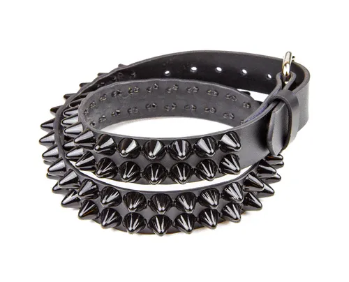 Ceinture En Cuir À Stud Noir BT154UK