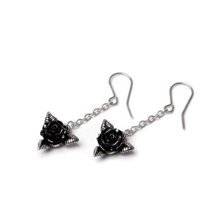 Black Rose Earrings [E472]