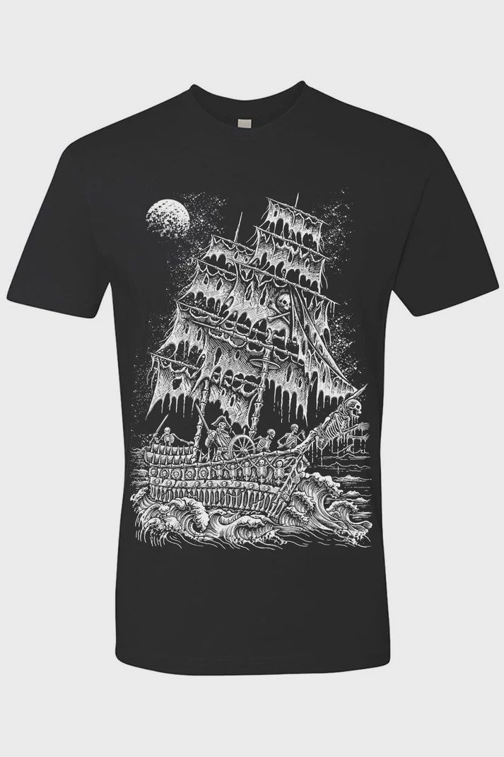 Skeleton Crew Pirate Ship Men's T-Shirt