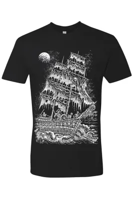 Skeleton Crew Pirate Ship Men's T-Shirt