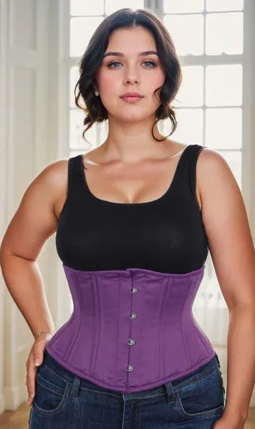 Corset Underbust Taffeta [G-154] [MAUVE]