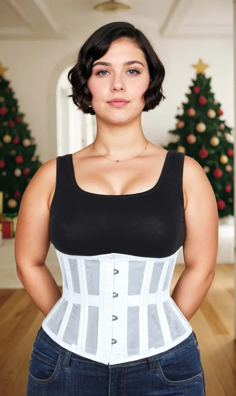 Corset Underbust Mesh [G-150] [BLANC]
