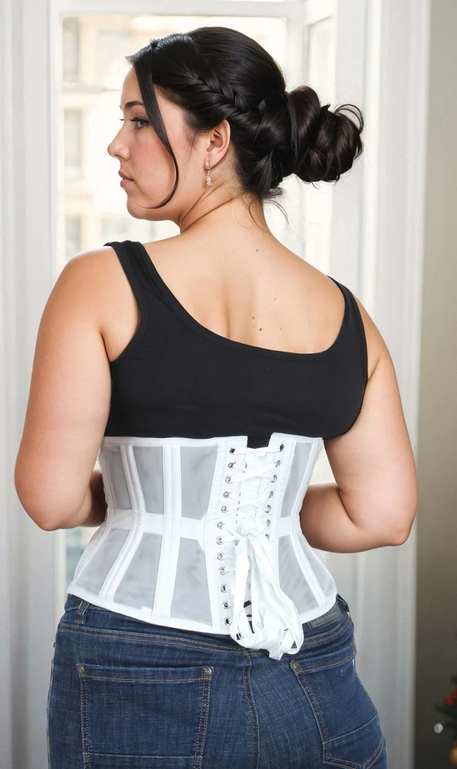 Corset Underbust Mesh [G-150] [BLANC]