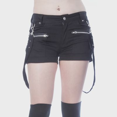 Analia Shorts - Goth Strappy Shorts