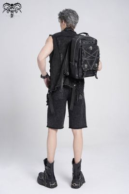Backpack with Chain and Skulls AS208