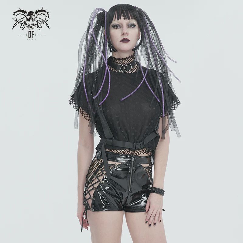 Shiny Faux Leather Shorts PT207