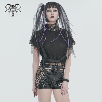 Shiny Faux Leather Shorts PT207 [PLUS]