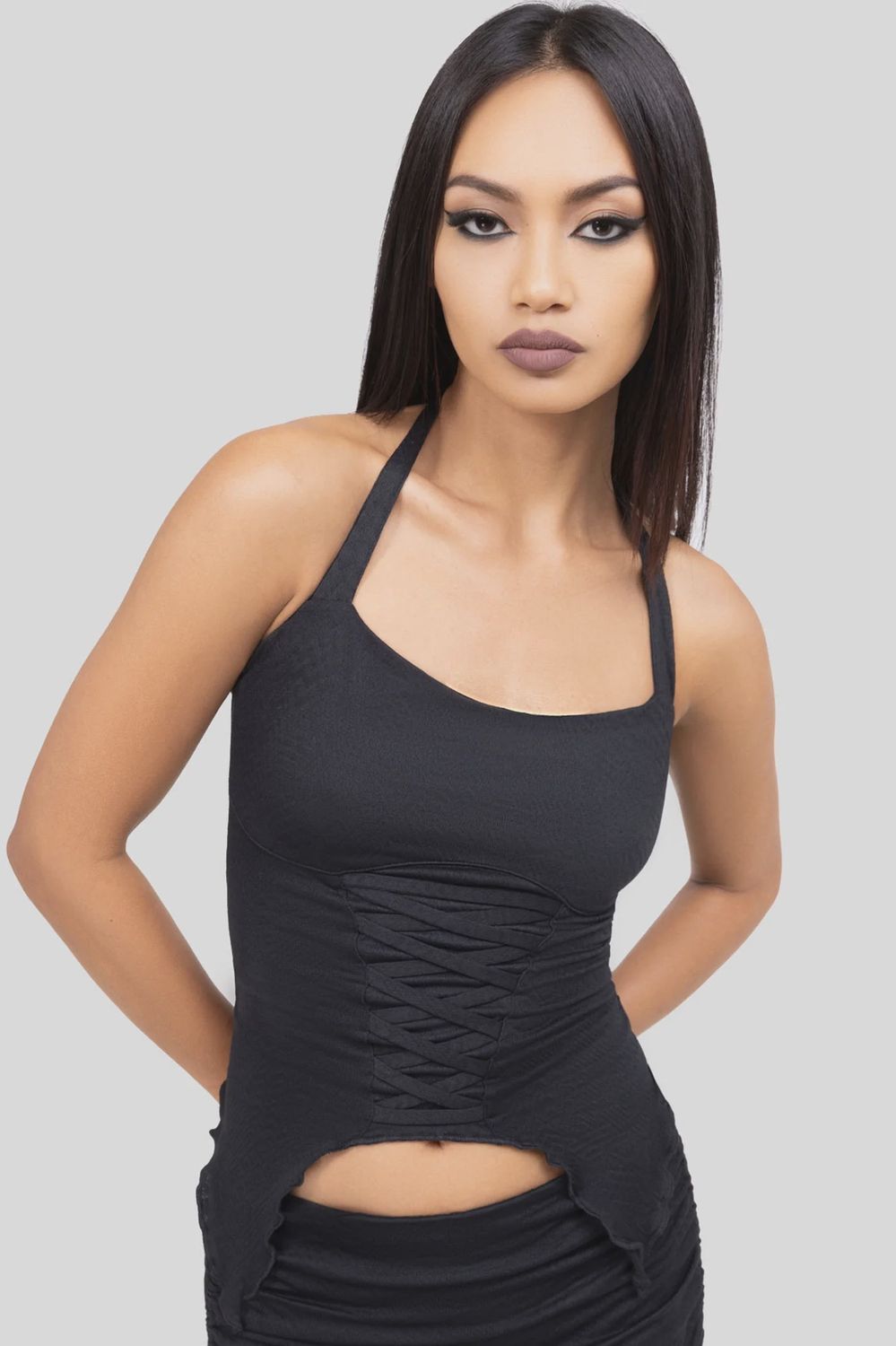 Dark Dahlia Halter Top