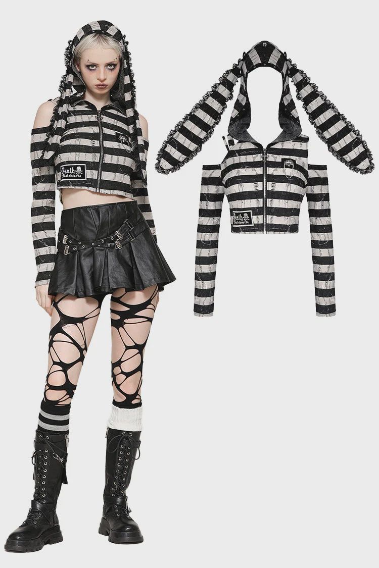 Bunny Striped Crop Top TW558