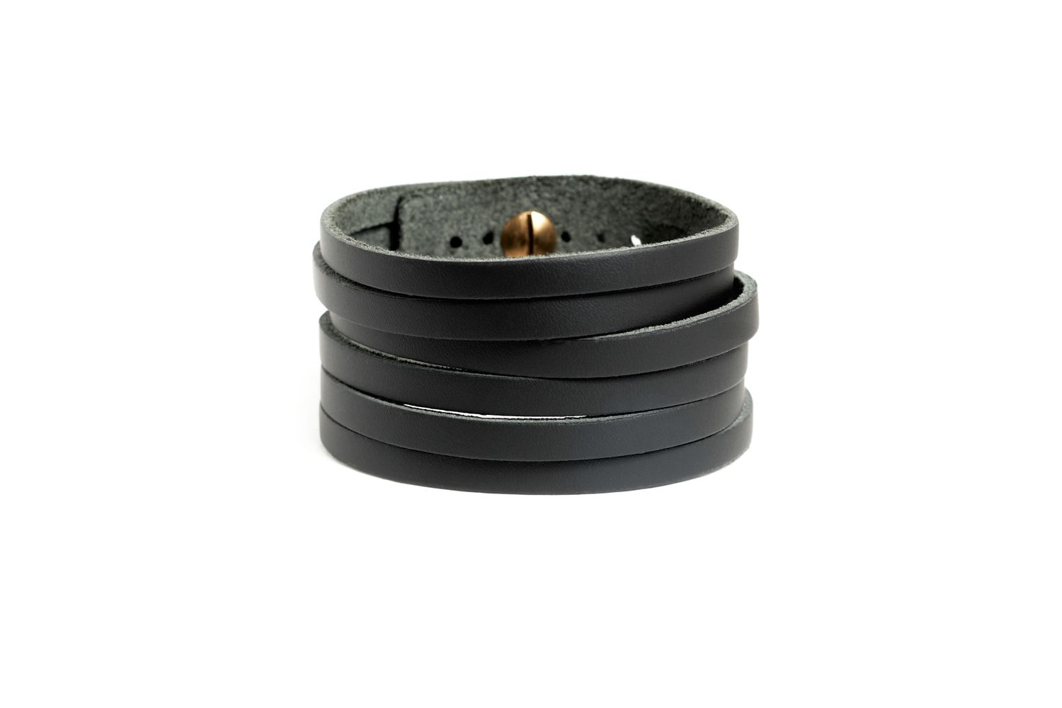 Bracelet with 6 Straps - BRK-BLK