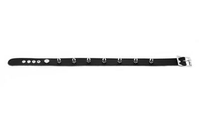 Leather choker with 7 small spikes – C34PS