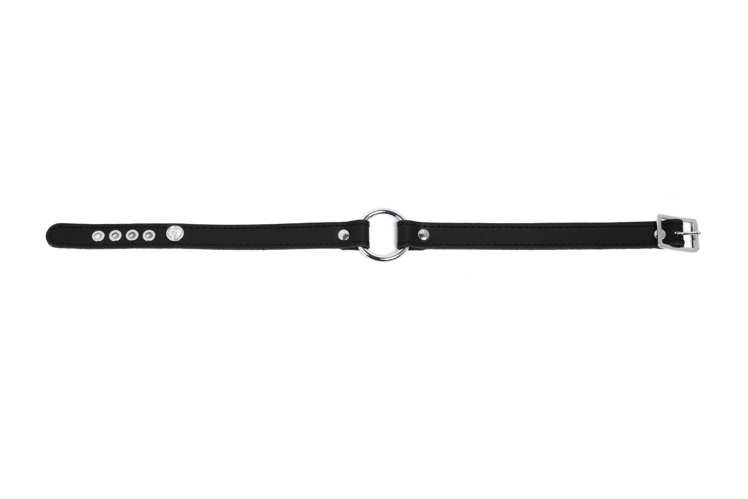 Leather choker with o-ring - C58FBND