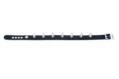 Leather choker with 7 thick spikes – C34GS