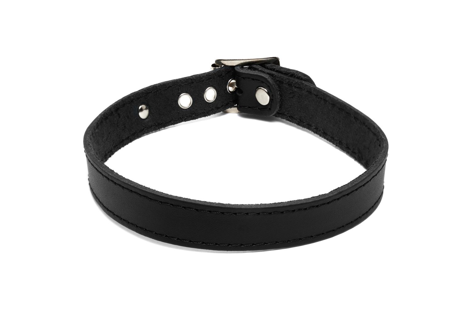 Simple leather choker - C58PLN