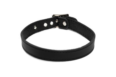 Simple leather choker - C58PLN