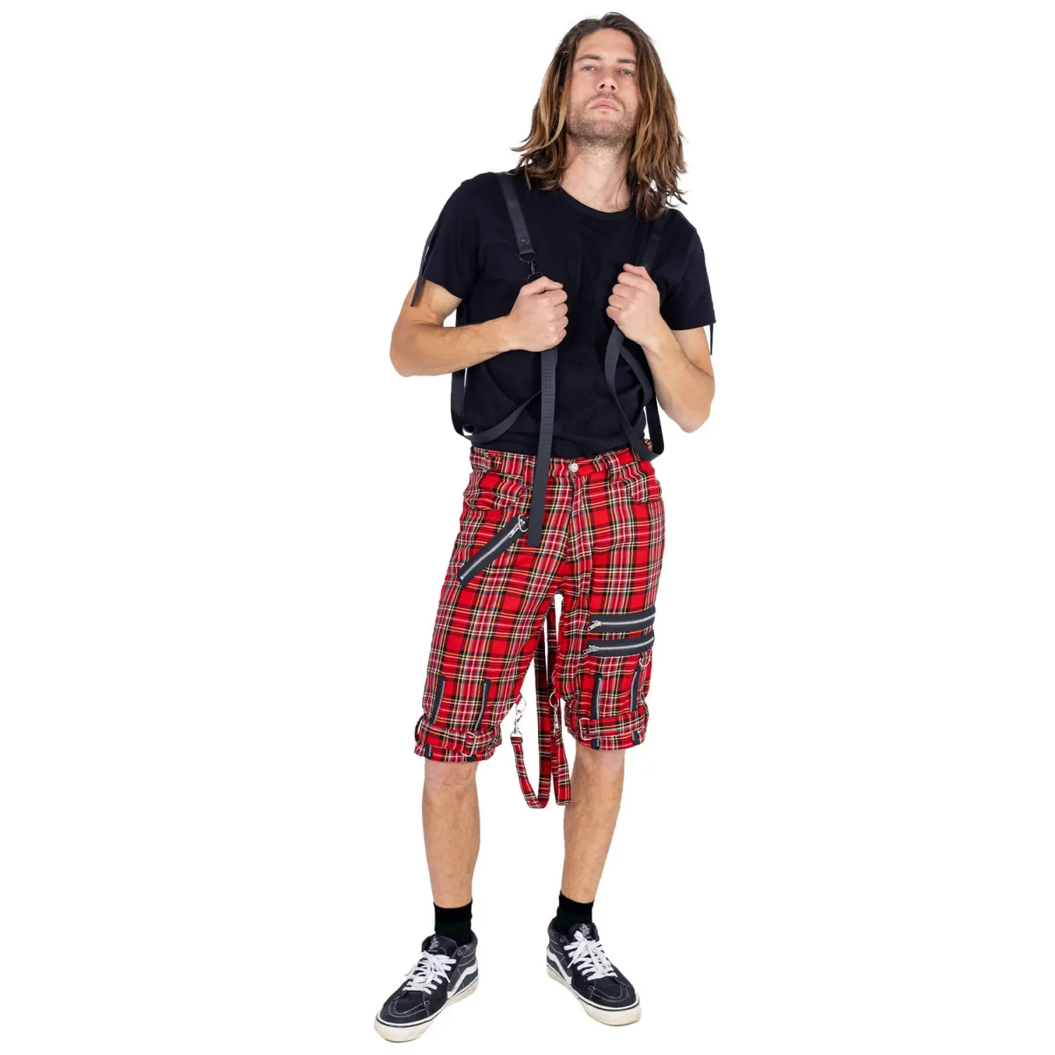 Kahleb Shorts [RED TARTAN]