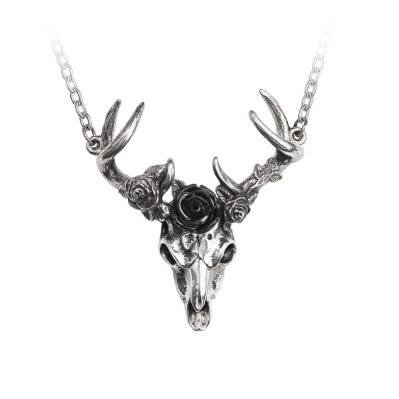 White Hart, Black Rose Necklace [P807]