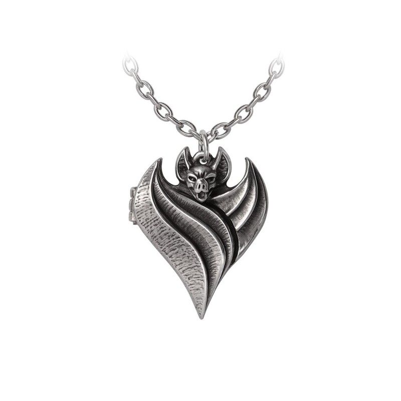Darken Heart Locket Necklace [P949]