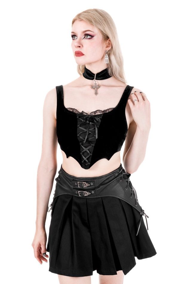 Batwing Velvet Bustier