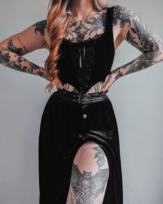 Batwing Velvet Bustier