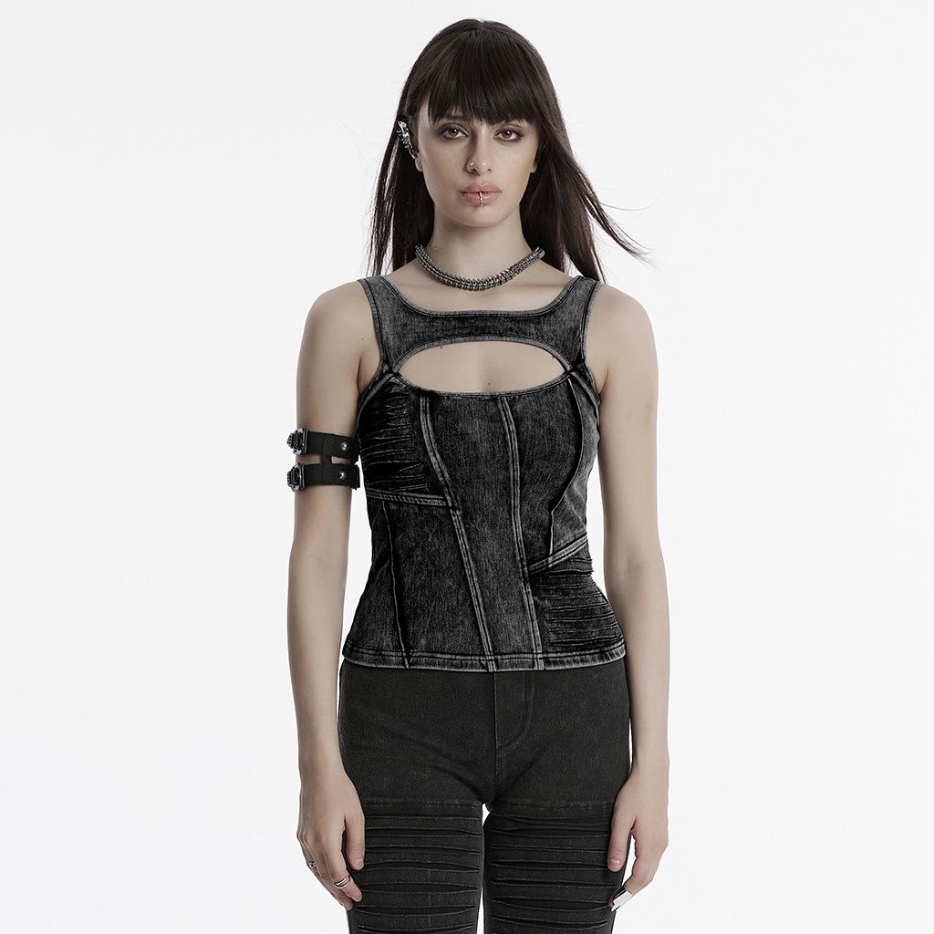 Cyber Patch Work Tank Top OT-989