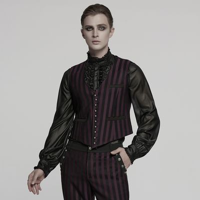 Waistcoat WY-718 [BLACK / RED]