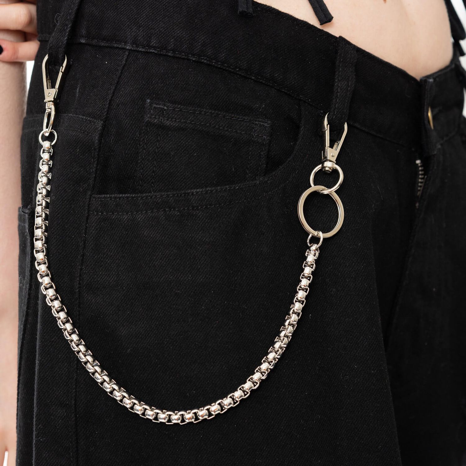 Prism Chain, Color: ARGENT, Taille: 30 cm