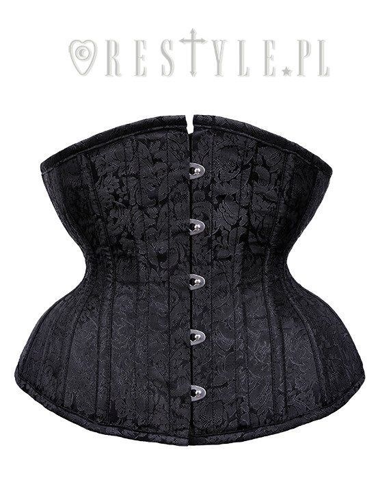 Black Brocade Underbust Corset CU10 [PLUS]
