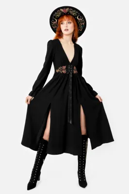 Poisoned Petal Midi Dress [PLUS]