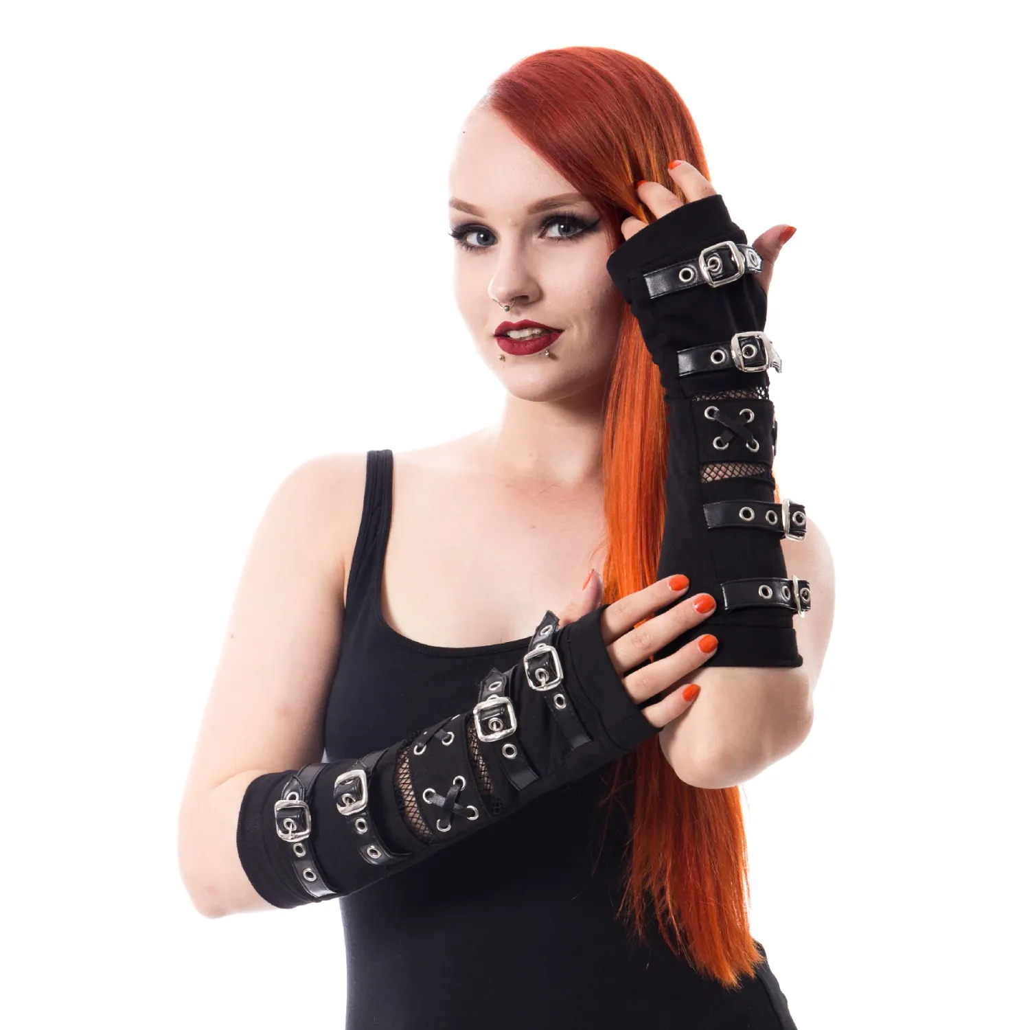 Riot Multi-Strap Emo Punk Gloves