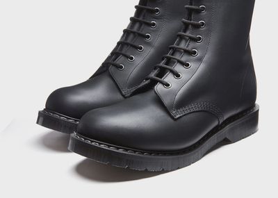 Black 8 Eyelet Derby Boots in Real Greasy Leather - [S8-551-BG-G]