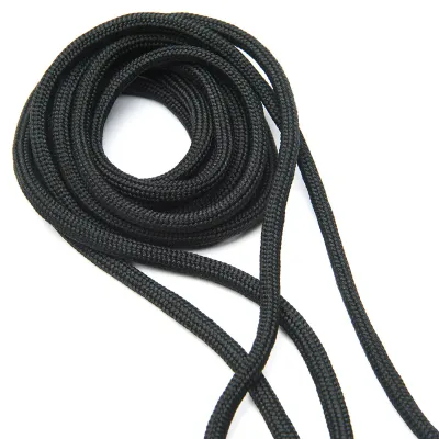 Black Polyester Round Laces 150 cm [Laces-PolRo-150cm-Blk]