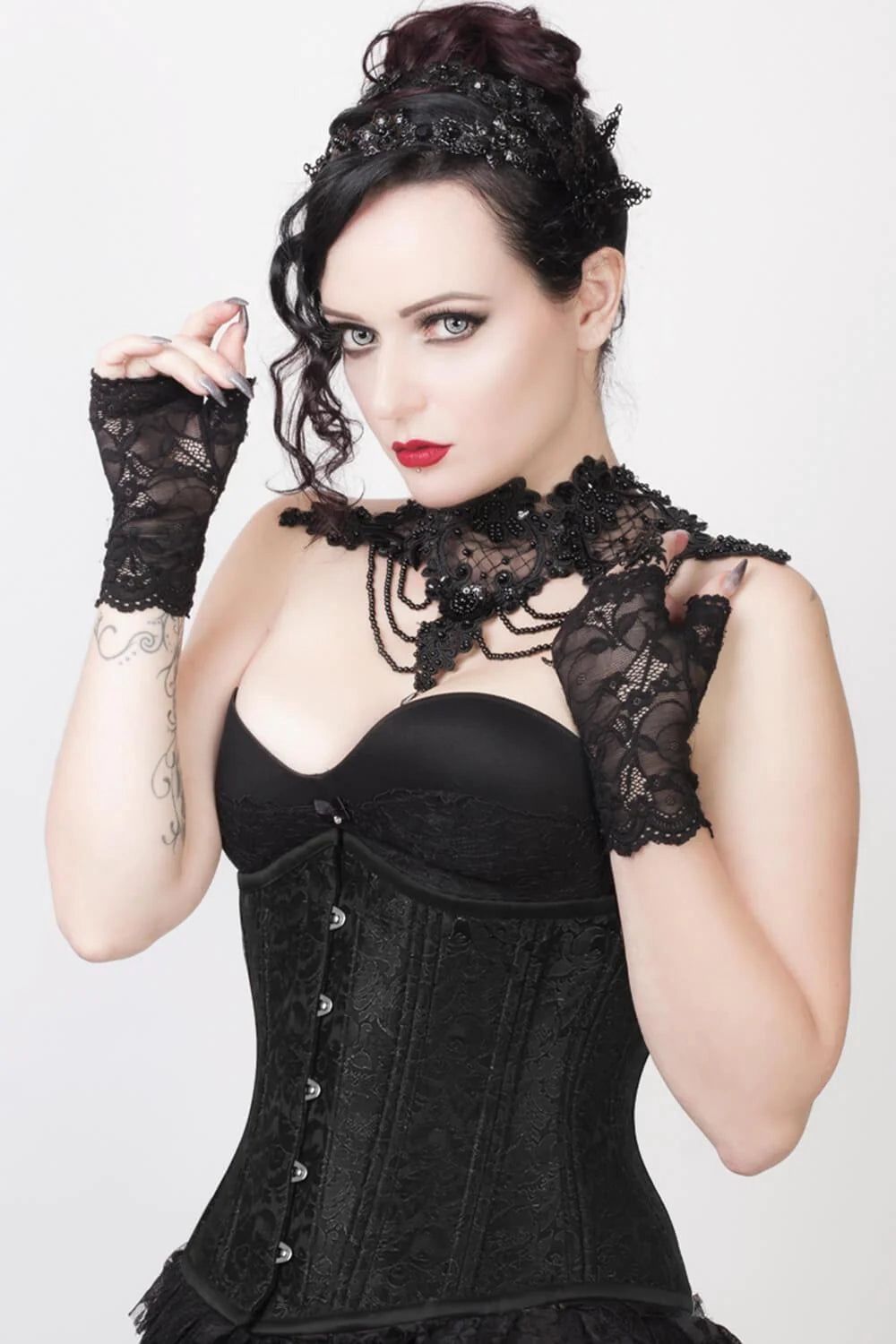 Underbust Rosy Corset [CDW-1118] [PLUS]