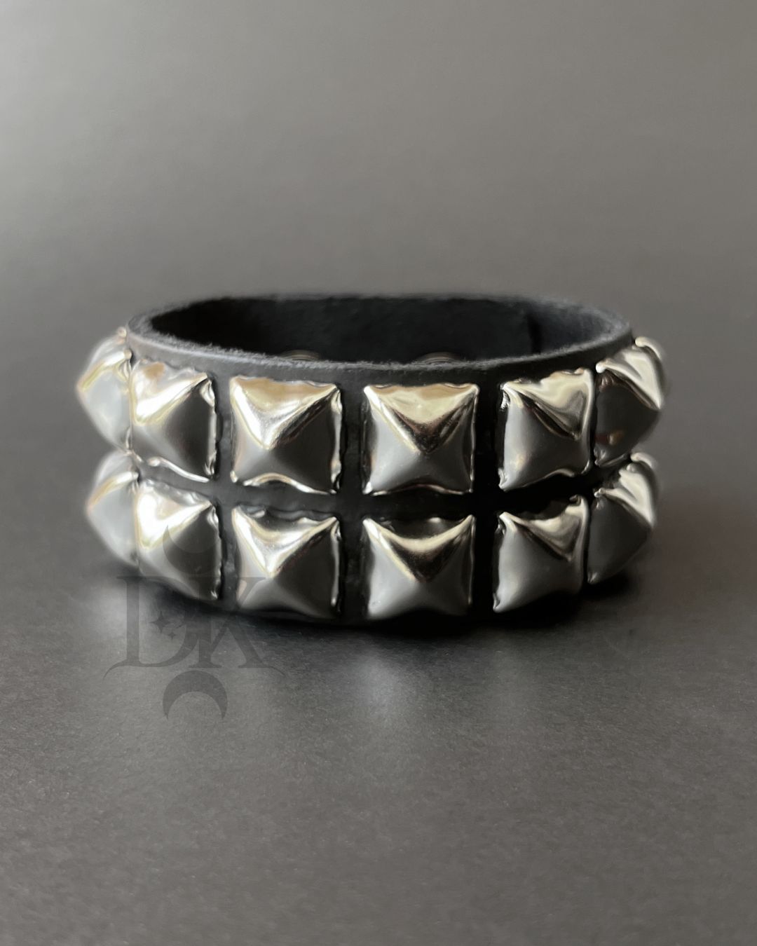 Silver Stud Leather Bracelet BC112