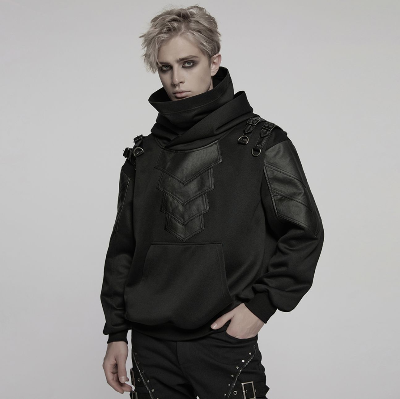 Black Armoured Hoodie - WT-1024