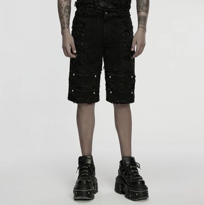 Punk Distressed Shorts WK-733 [PLUS]