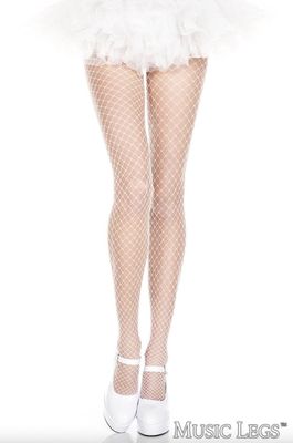Bas Collants Fishnet Mini Diamant / ML9030Q [BLANC] [PLUS]