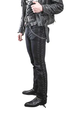 Side Lace Rocker Jeans [M63-009] [PLUS]