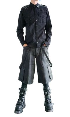 Black Ops Military Work Shirt [LS-218G]