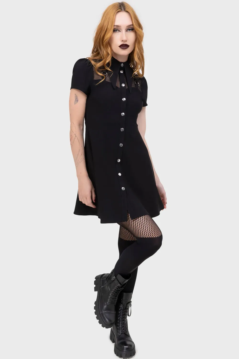 Jovana Collar &amp; Ring Dress [PLUS]