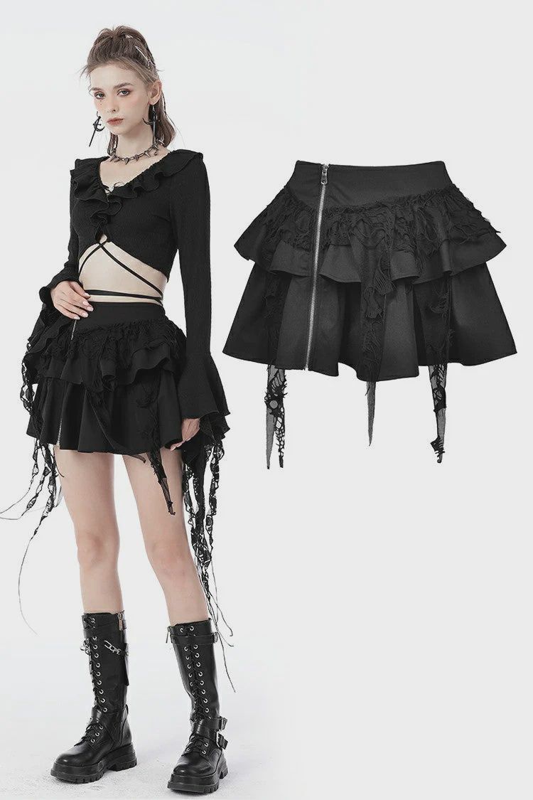 Short Skirt with Ruffles KW250
