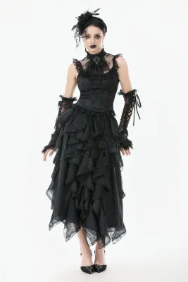 Long Skirt with Ruffles KW404