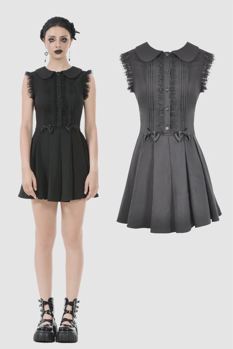 Sleeveless Dress with Pleated Skirt DW1112