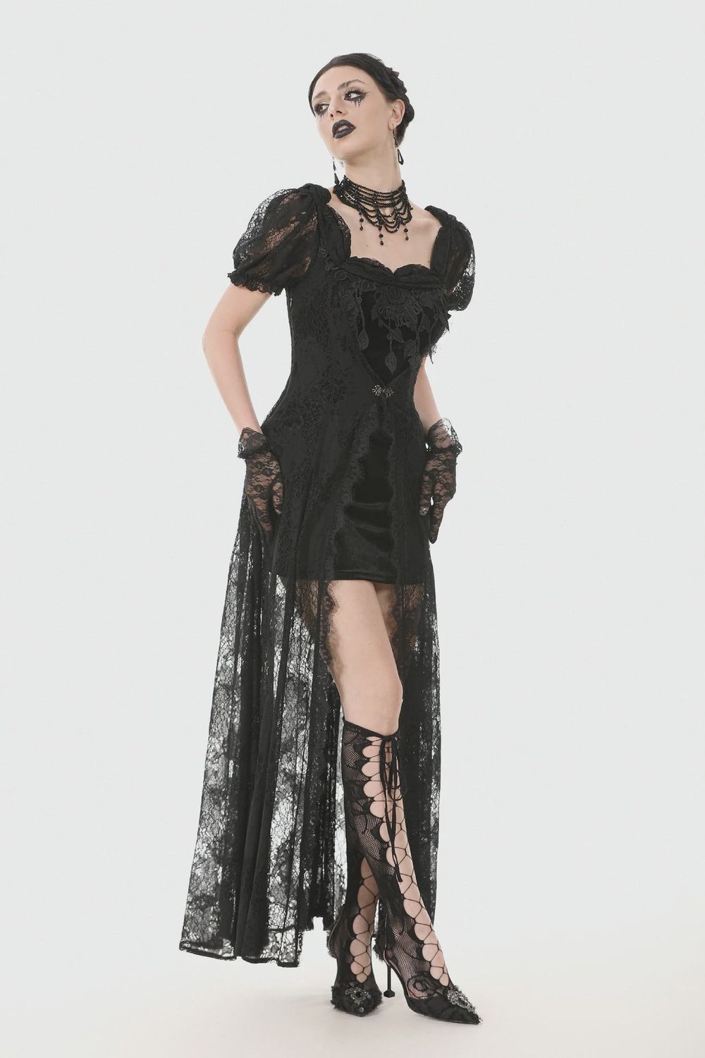 Velvet Rose Dress DW998 [PLUS]