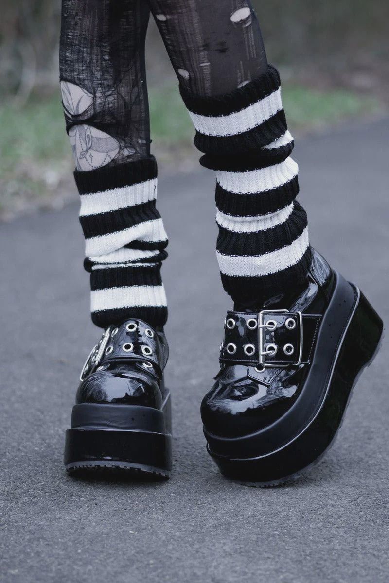 Love at First Bite Leg Warmers [NOIR / BLANC]