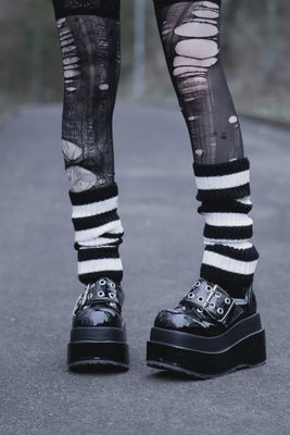 Love at First Bite Leg Warmers [NOIR / BLANC]