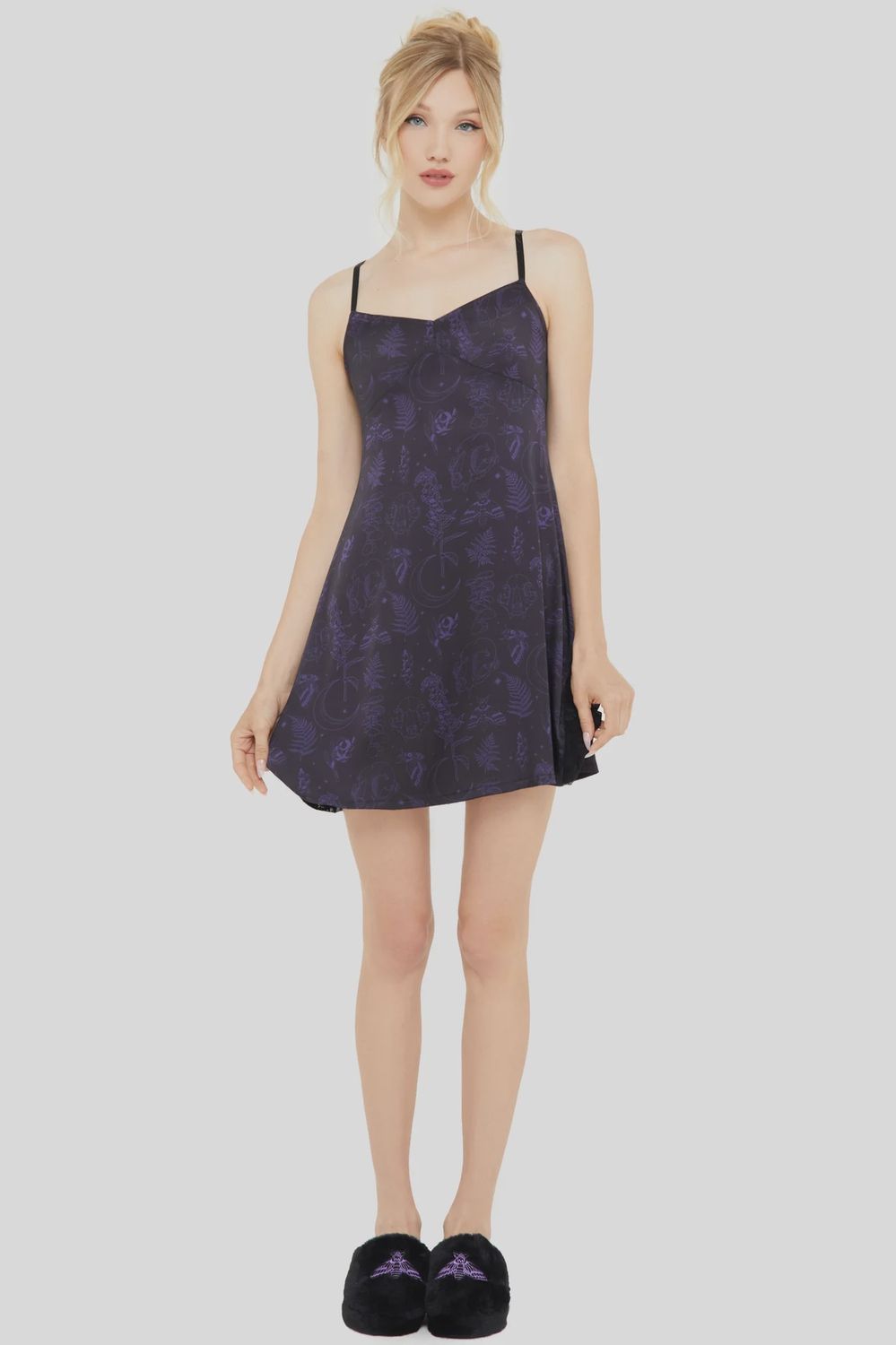 Midnight Moth Slip Dress
