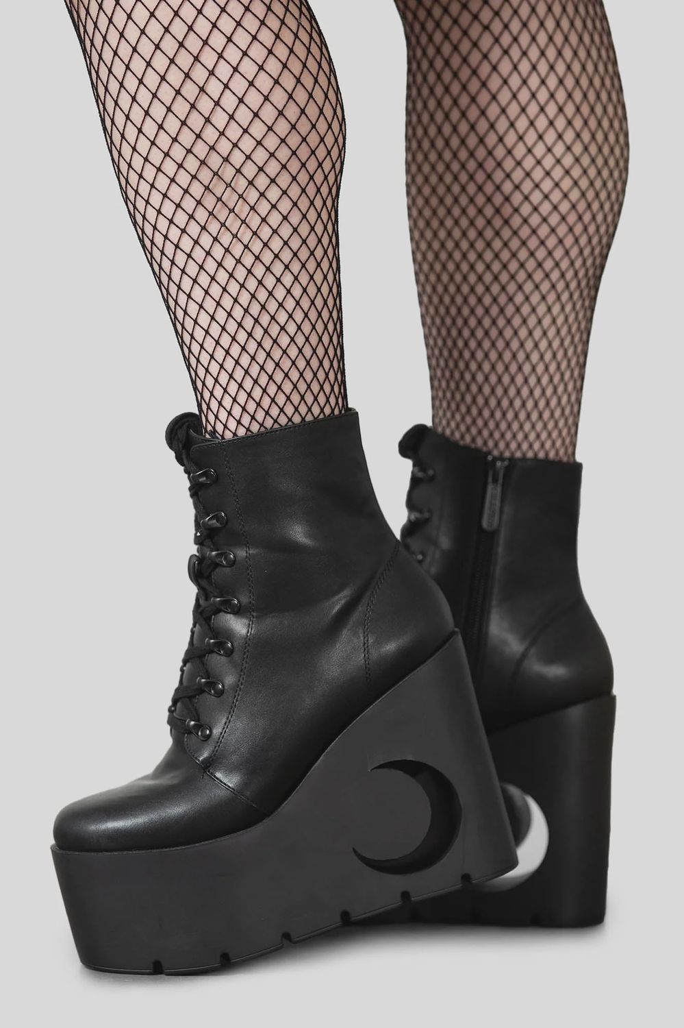Crescent Platform Wedge Boots